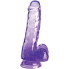 king cock clear pene realistico con sfere 13 5 cm viola