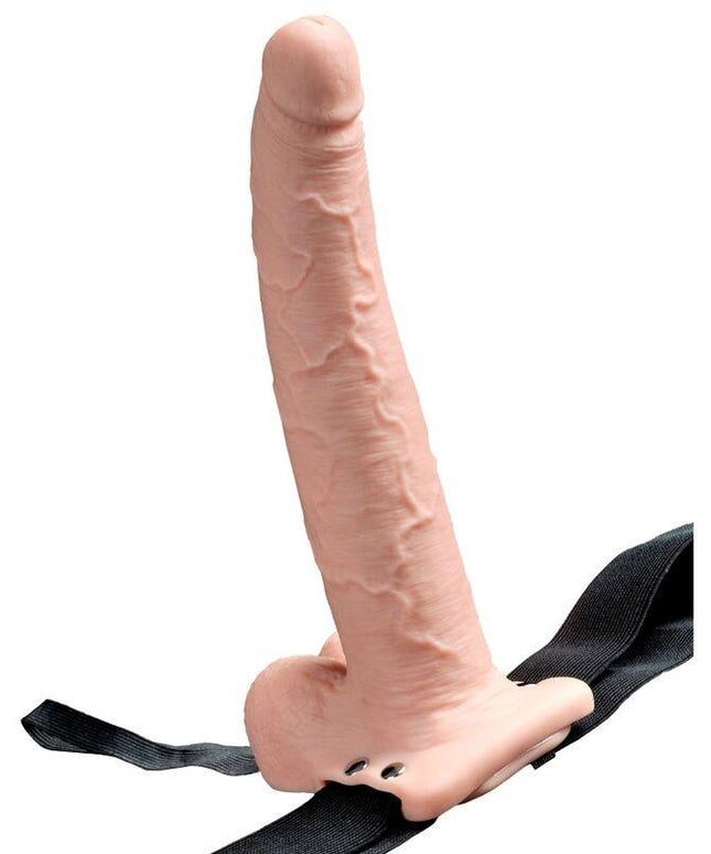 fetish fantasy series imbracatura regolabile pene realistico con sfere ricaricabili e vibratore 23 cm