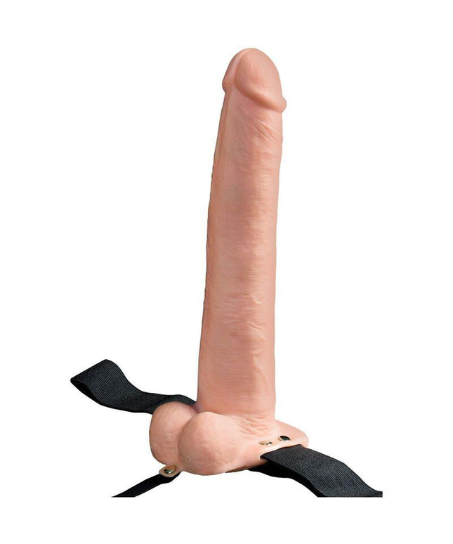 fetish fantasy series imbracatura regolabile pene realistico con sfere ricaricabili e vibratore 28 cm