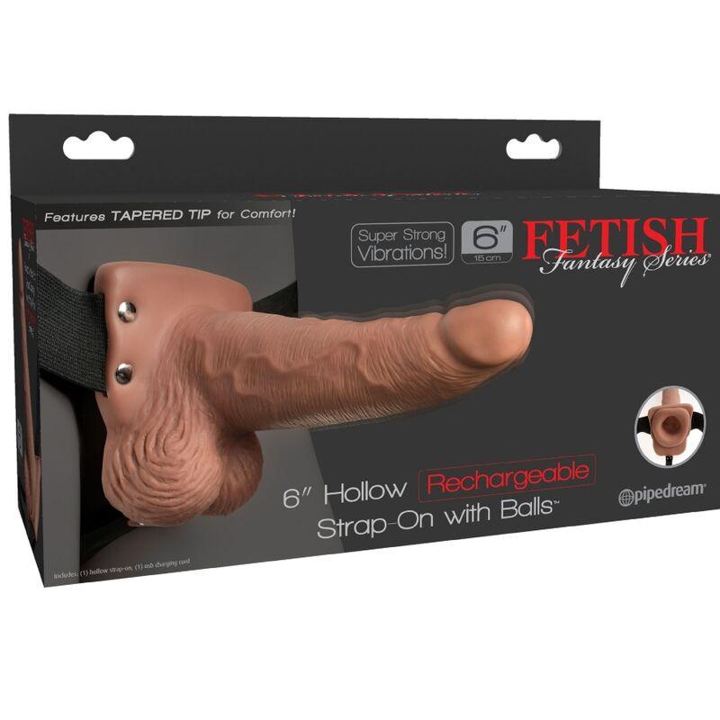 fetish fantasy series imbracatura regolabile pene realistico con testicoli ricaricabili e vibratore 15 cm