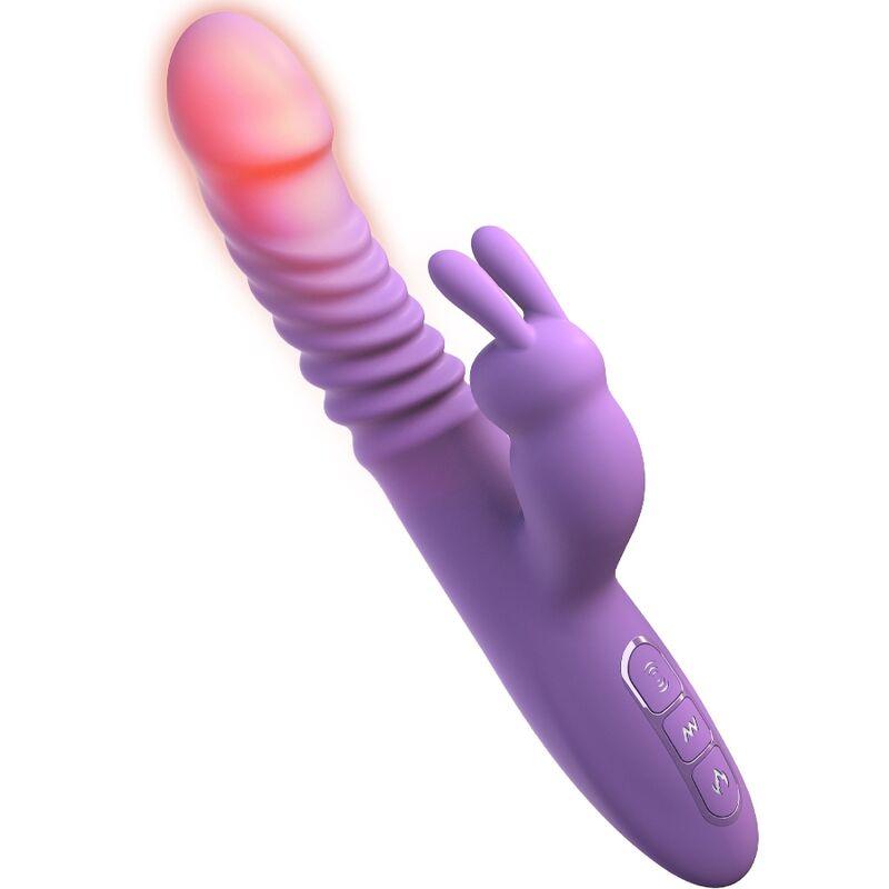 fantasy for her stimolatore per clitoride coniglio con funzione calore oscillazione e vibrazione viola