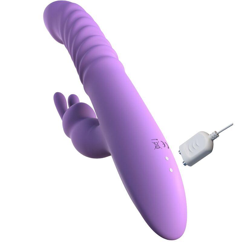 fantasy for her stimolatore per clitoride coniglio con funzione calore oscillazione e vibrazione viola