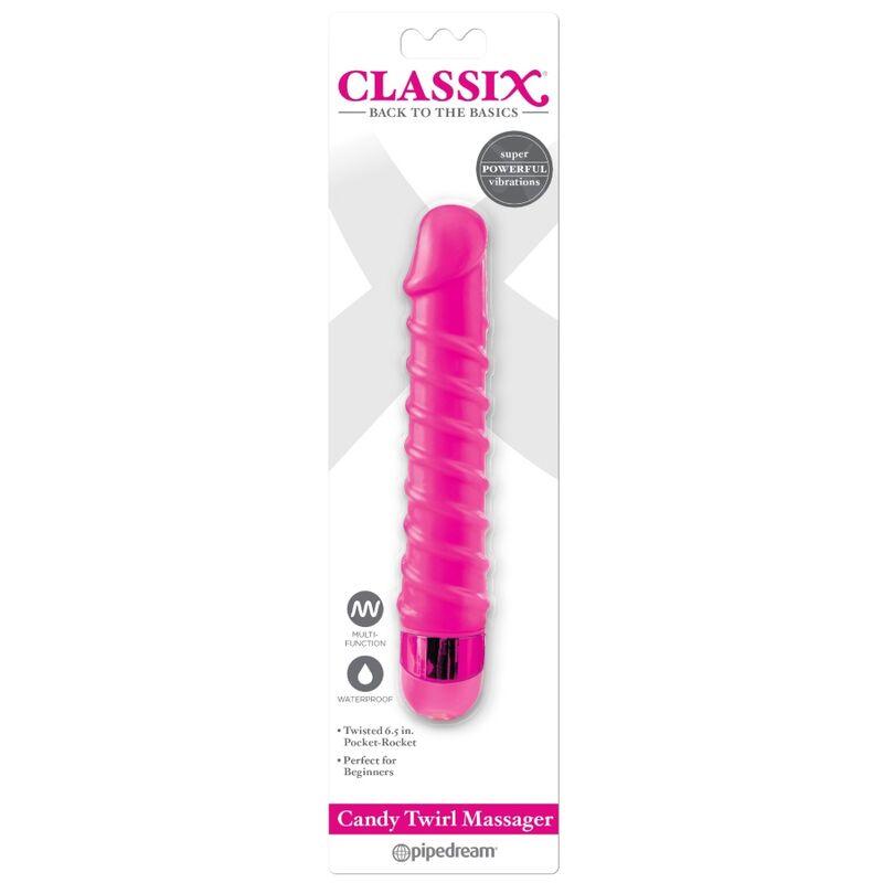 classix massaggiatore vibrante candy twirl 16 5 cm rosa