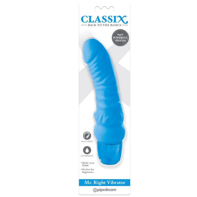 classix dildo vibrante mr right multi speed 15 5 cm blu