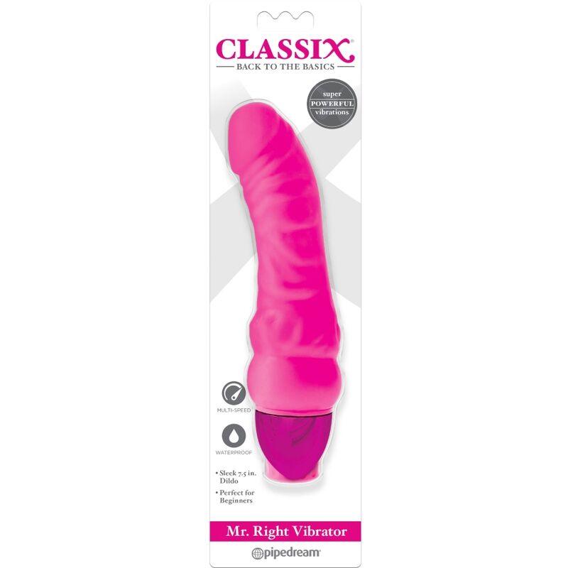 classix dildo vibrante mr right multi speed 15 5 cm rosa