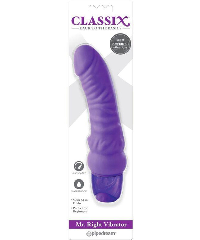 classix dildo vibrante mr right multi speed 15 5 cm viola