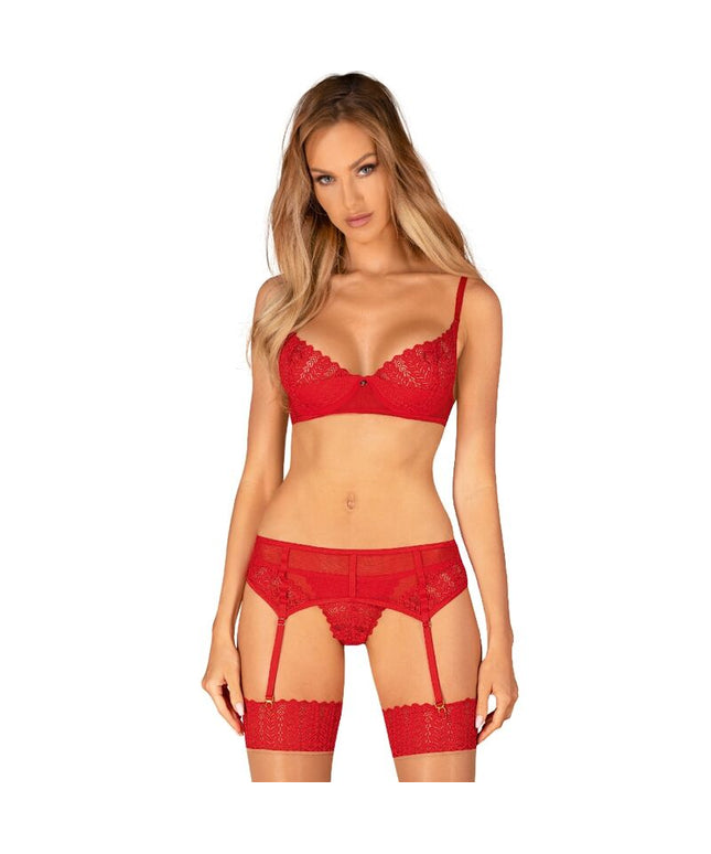OBSESSIVE - INGRIDIA SET TRE PEZZI ROSSO XS/S
