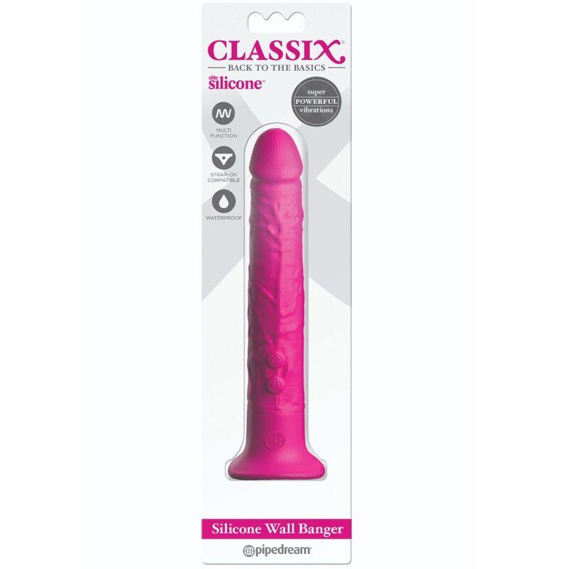 classix dildo in silicone banger da parete 15 cm rosa