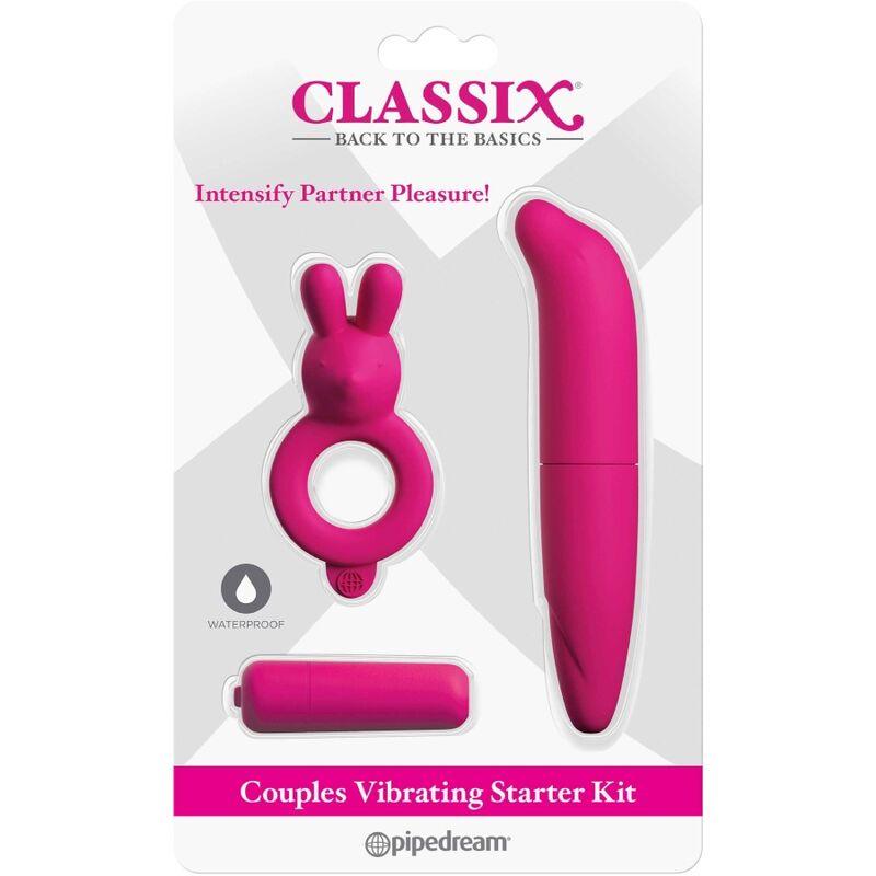 classix kit per coppia con anello bullet e stimolatore rosa