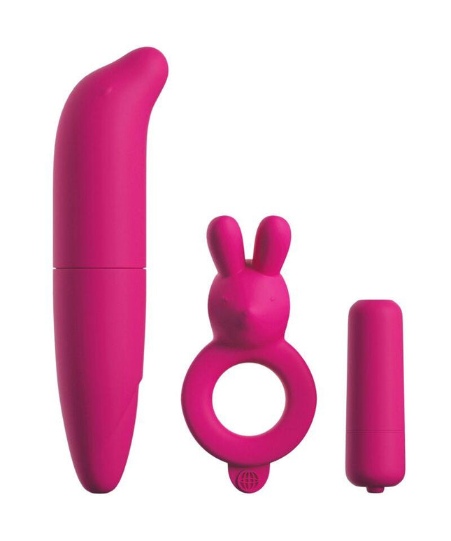 classix kit per coppia con anello bullet e stimolatore rosa