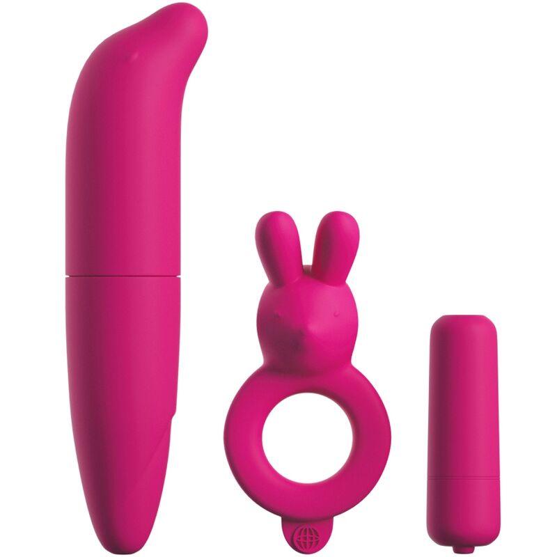 classix kit per coppia con anello bullet e stimolatore rosa