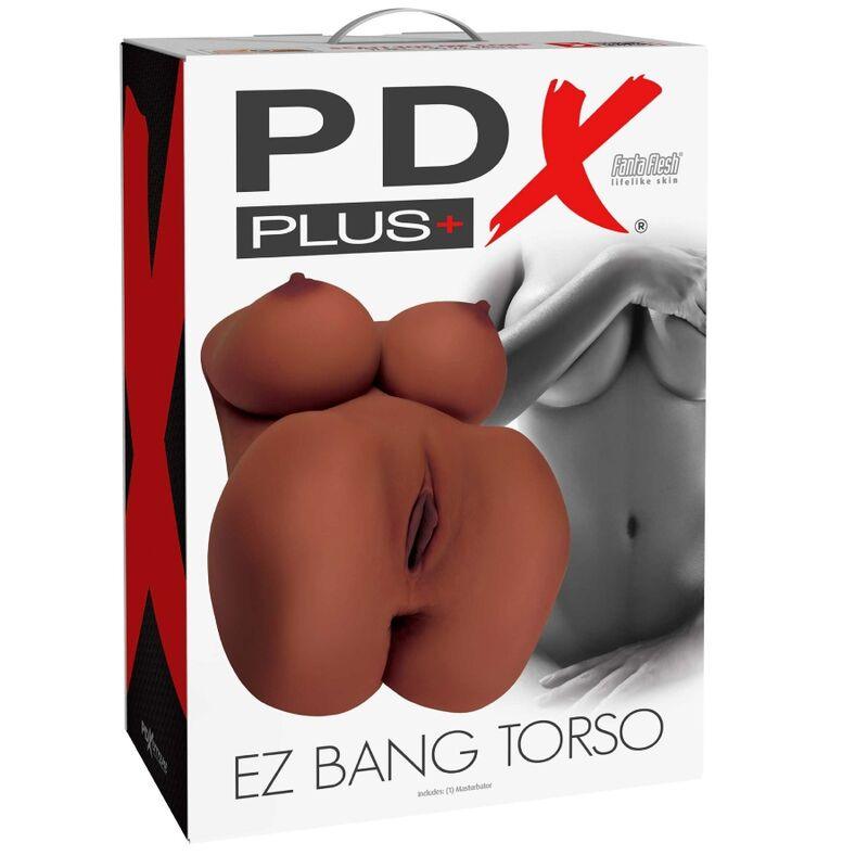 pdx plus torso masturbatore femminile realistico ez bang marrone