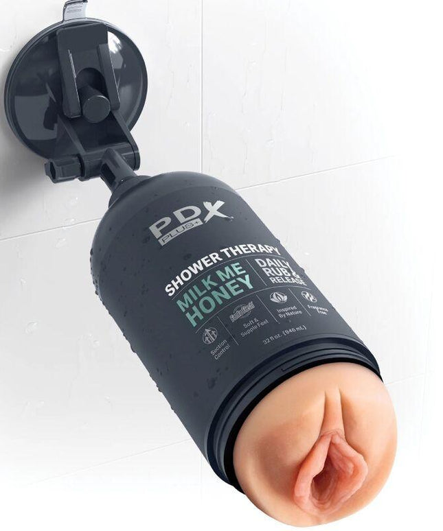 pdx plus masturbatore stroker design discreto del flacone di shampoo milk me honey