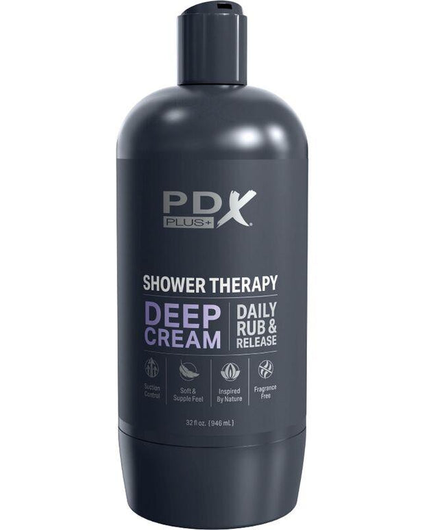 pdx plus masturbatore stroker design discreto in bottiglia di shampoo con crema profonda
