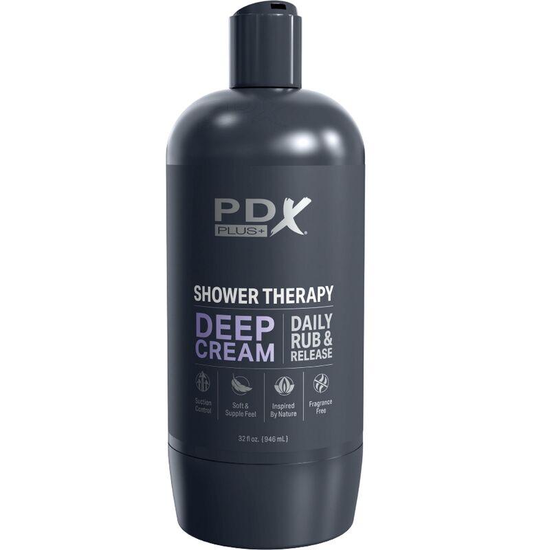 pdx plus masturbatore stroker design discreto in bottiglia di shampoo con crema profonda