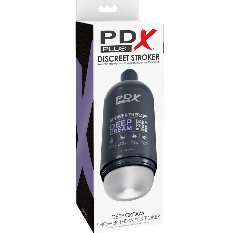 pdx plus masturbatore stroker design discreto in bottiglia di shampoo con crema profonda