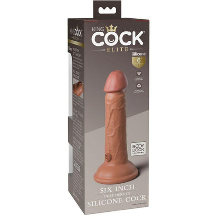 king cock elite dildo realistico in silicone 15 2 cm caramel