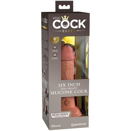 king cock elite dildo realistico in silicone 15 2 cm caramel