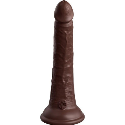 king cock elite dildo realistico in silicone 17 8 cm marrone