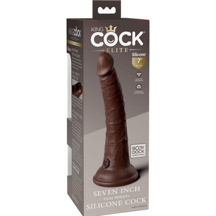 king cock elite dildo realistico in silicone 17 8 cm marrone