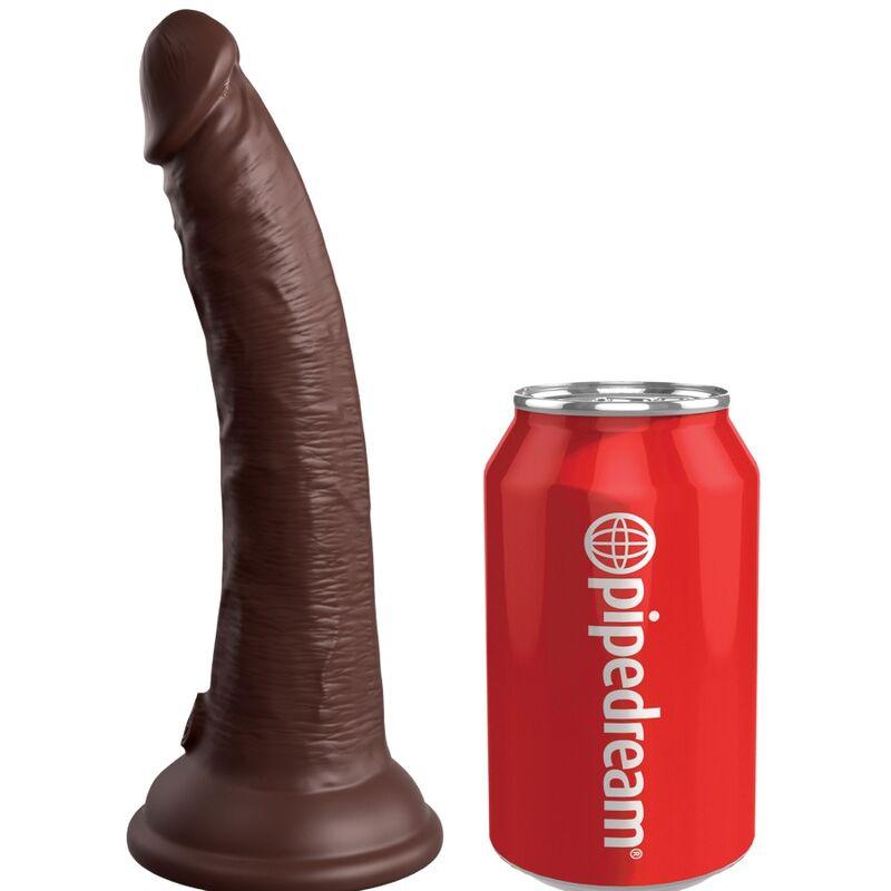 king cock elite dildo realistico in silicone 17 8 cm marrone