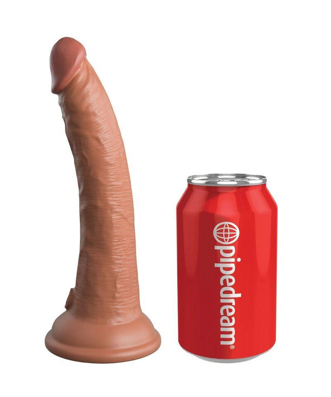 king cock elite dildo realistico in silicone 17 8 cm caramel
