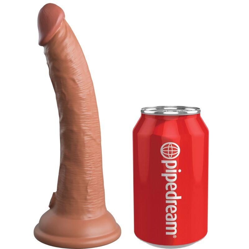 king cock elite dildo realistico in silicone 17 8 cm caramel