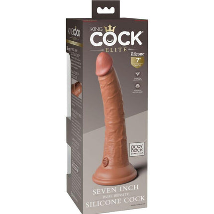 king cock elite dildo realistico in silicone 17 8 cm caramel