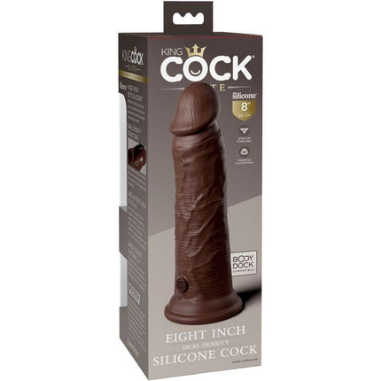 king cock elite dildo realistico in silicone 20 3 cm marrone