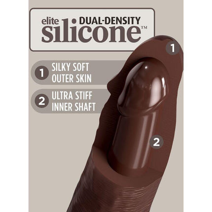 king cock elite dildo realistico in silicone 20 3 cm marrone