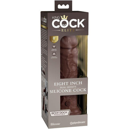 king cock elite dildo realistico in silicone 20 3 cm marrone