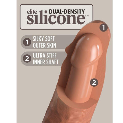 king cock elite dildo realistico in silicone 20 3 cm caramel