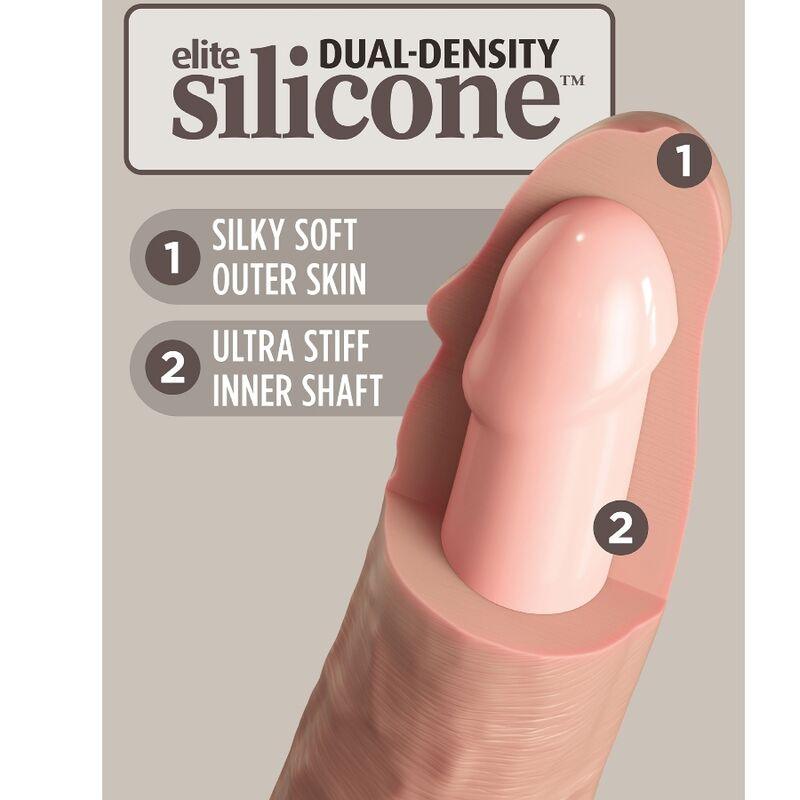 king cock elite dildo realistico in silicone 25 4 cm