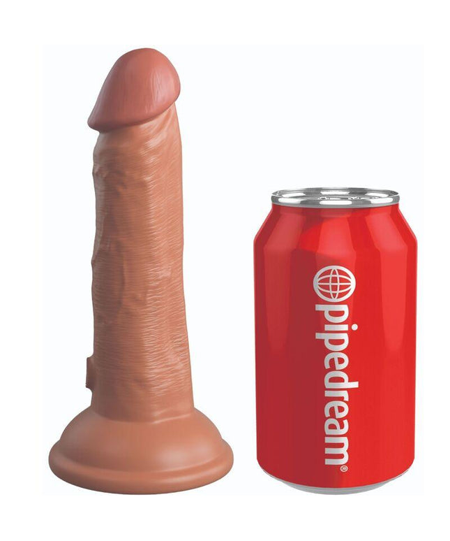 king cock elite dildo realistico vibrante e silicone 15 2 cm caramel