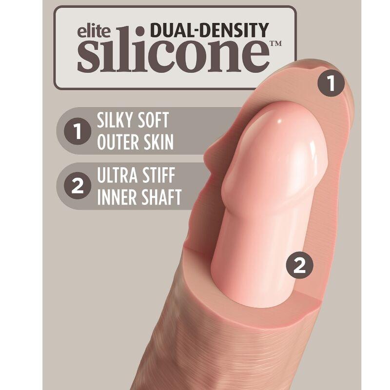 king cock elite dildo realistico vibrante e silicone 15 2 cm