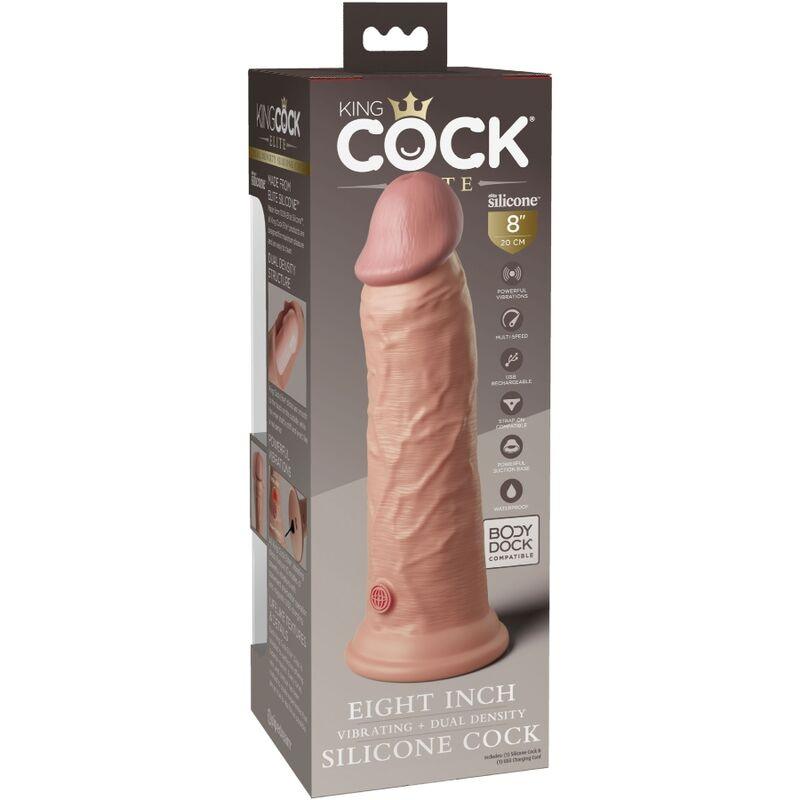 king cock elite dildo realistico vibrante e silicone 20 3 cm