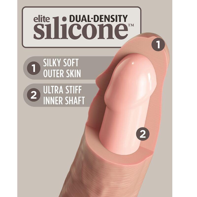 king cock elite vibratore dildo realistico e telecomando in silicone 23 cm