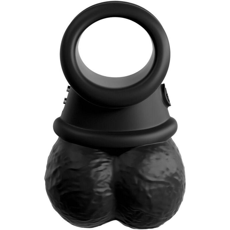 king cock elite anello con testicolo vibrante in silicone