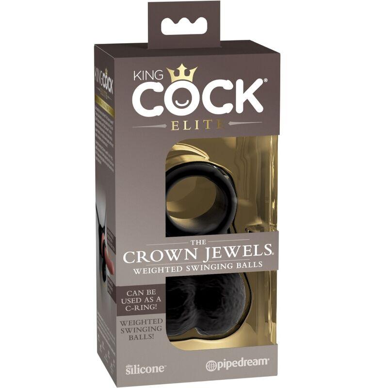 king cock elite anello con testicolo in silicone