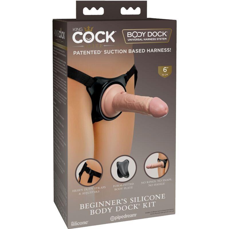 king cock elite imbragatura regolabile con dildo 15 2 cm per principianti