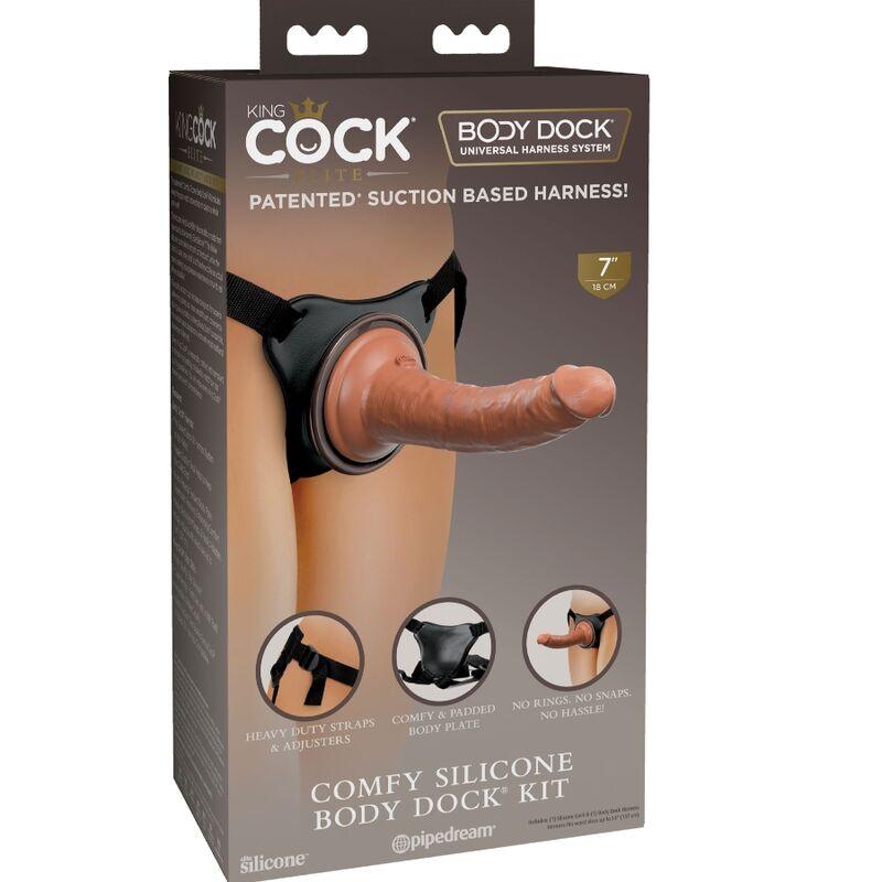 king cock elite comoda imbracatura regolabile con dildo 17 8 cm