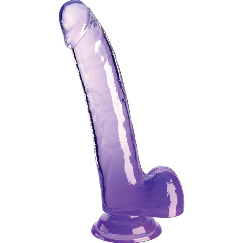 king cock clear dildo con testicoli 20 3 cm viola