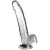 king cock clear dildo con testicoli 20 3 cm trasparente