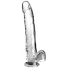 king cock clear dildo con testicoli 24 8 cm trasparente