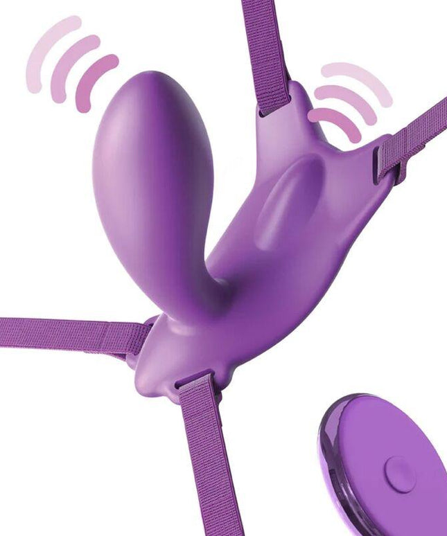 fantasy for her pettorina g spot butterfly con vibratore ricaricabile e telecomando viola