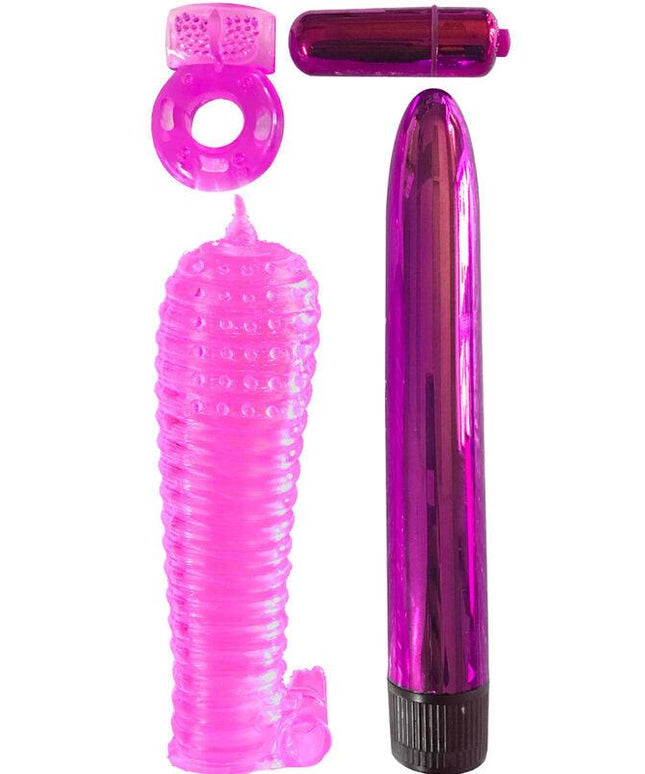 classix kit per coppie con anello guaina e proiettili rosa