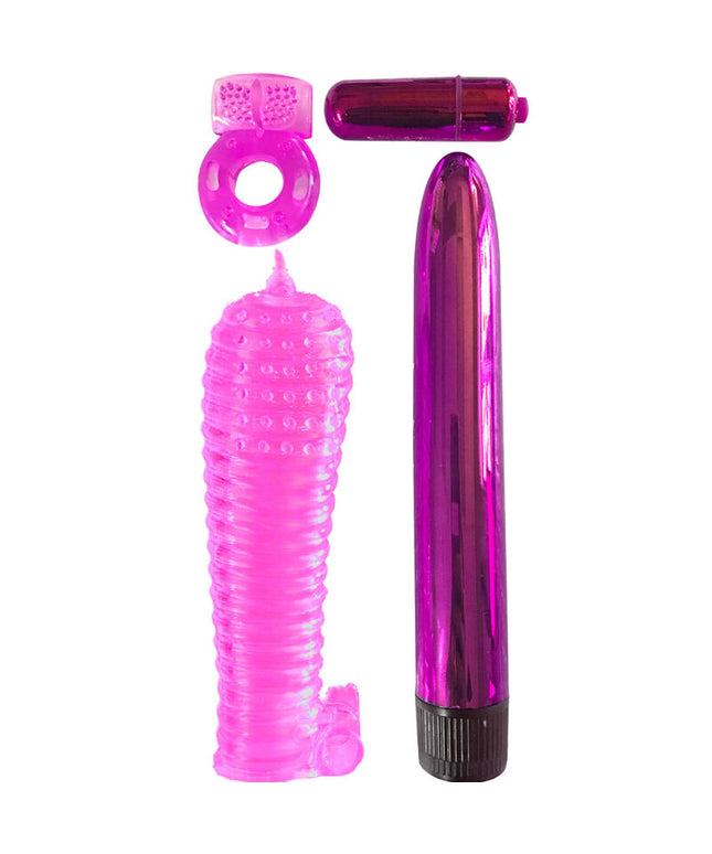 CLASSIX - KIT PER COPPIE CON ANELLO, GUAINA E PROIETTILI ROSA