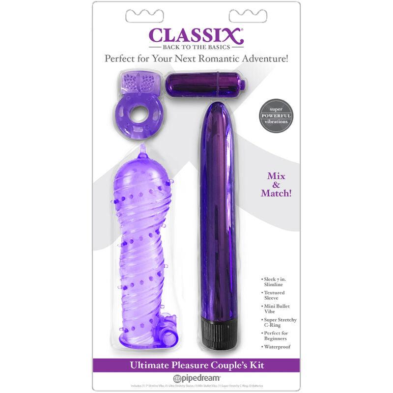 classix kit per coppie con anello guaina e proiettili viola