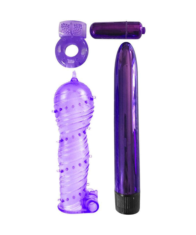 classix kit per coppie con anello guaina e proiettili viola