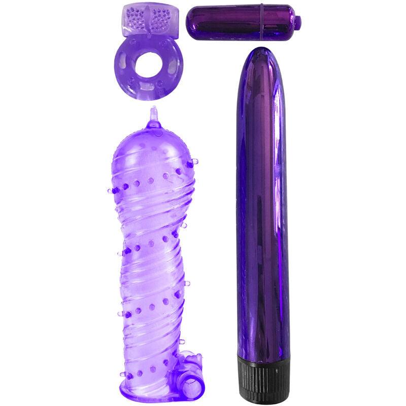 classix kit per coppie con anello guaina e proiettili viola